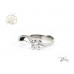  Нестандартен  Пръстен с Лабораторен Диамант 14К Бяло Злато  Bloom Jewellery
